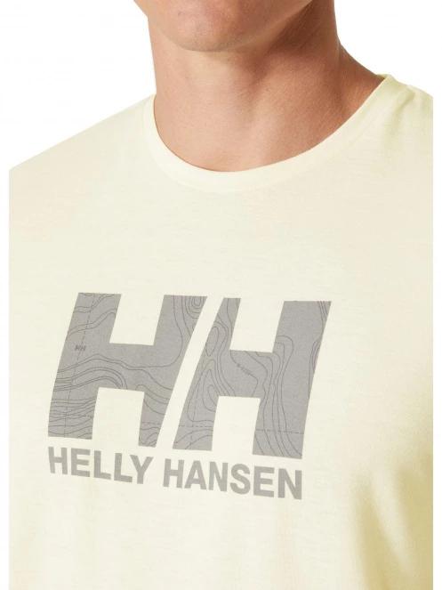 tricou pentru sport, cu maneci scurte pt. barbati Helly Hansen Skog Recycled Graphic T-Shirt galben 4