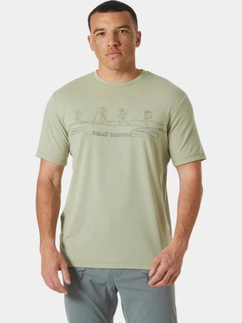tricou cu maneci scurte pt. barbati Helly Hansen Skog Graphic T-Shirt oliv 2