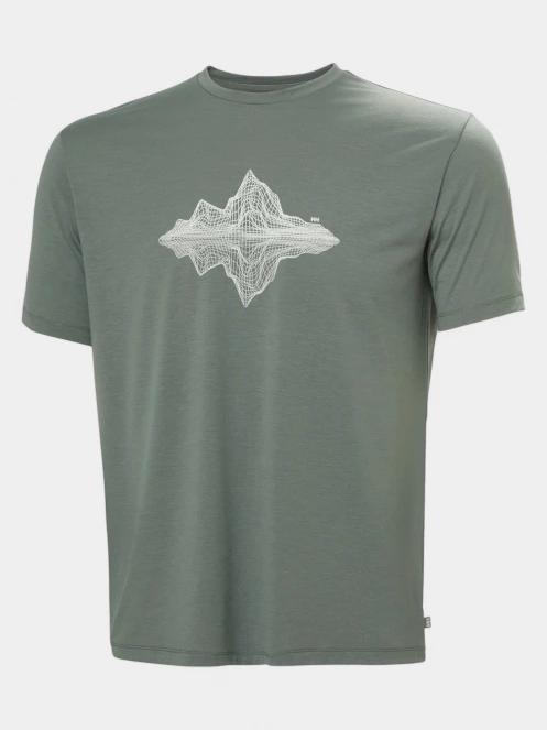 tricou cu maneci scurte pt. barbati Helly Hansen Skog Graphic T-Shirt gri 5