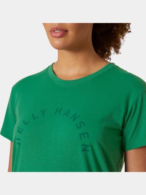 tricou cu maneci scurte pt. femei Helly Hansen W Skog Graphic Tee verde 4