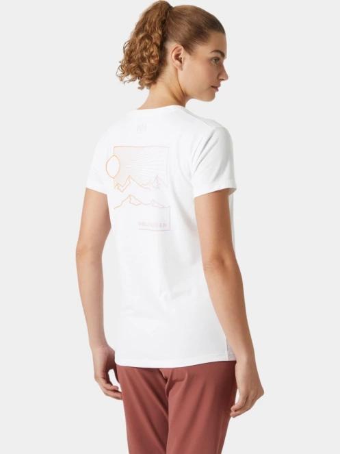 tricou cu maneci scurte pt. femei Helly Hansen W Skog Graphic Tee alb 3