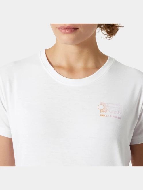 tricou cu maneci scurte pt. femei Helly Hansen W Skog Graphic Tee alb 4