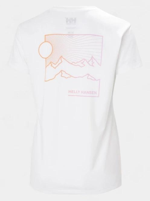 tricou cu maneci scurte pt. femei Helly Hansen W Skog Graphic Tee alb 7