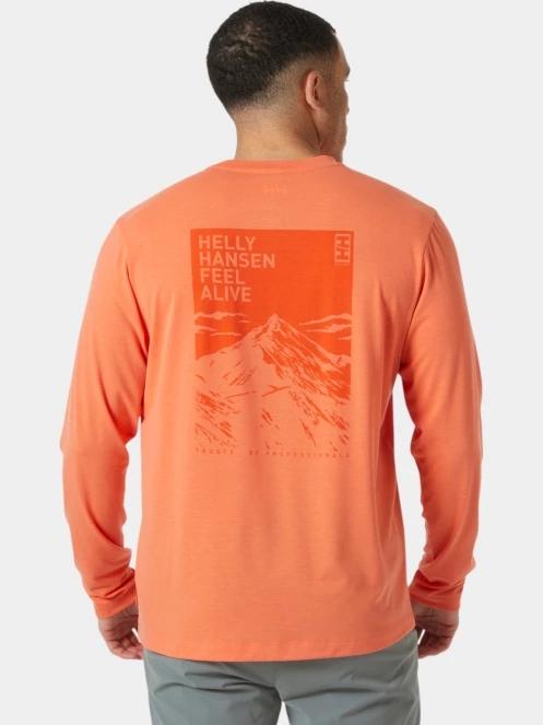 tricou cu maneci lungi pt. barbati Helly Hansen Skog Graphic Ls Tee portocaliu 3