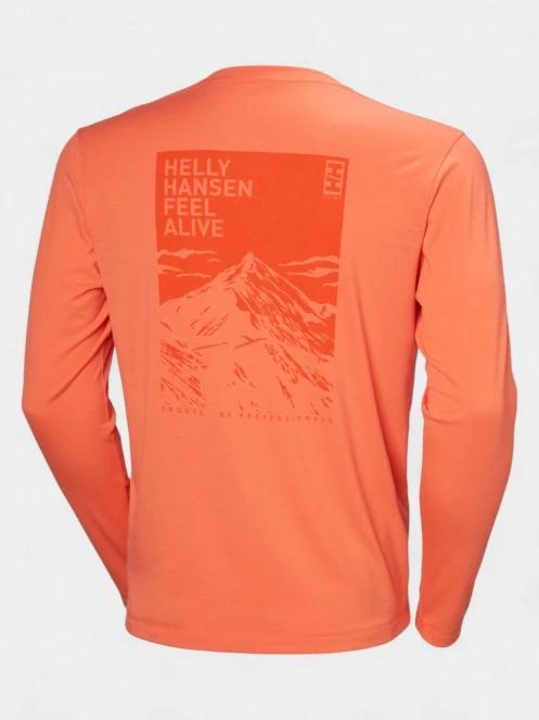 tricou cu maneci lungi pt. barbati Helly Hansen Skog Graphic Ls Tee portocaliu 7