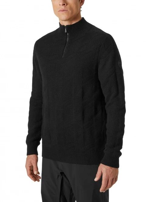 pulover tricotat pt. barbati Helly Hansen Kitz Knitted Sweat 2.0 negru 2