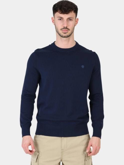 pulover pt. barbati Timberland Cotton YD Sweater albastru inchis 2