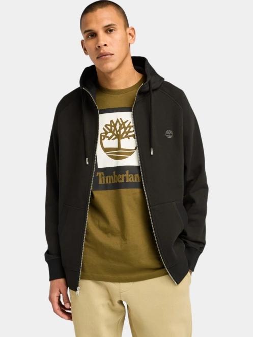 pulover cu gluga pt. barbati Timberland Brushed Back Full Zip Hoodie negru 2