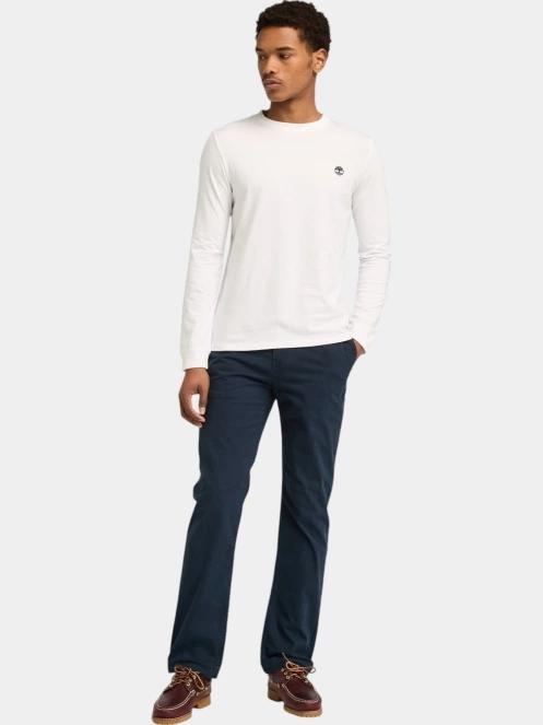 tricou cu maneci lungi pt. barbati Timberland Long Sleeve Tee alb 4