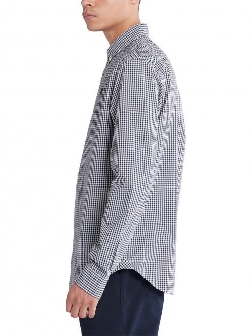 camasa cu maneci lungi pt. barbati Timberland Micro Gingham Poplin Shirt albastru inchis 3