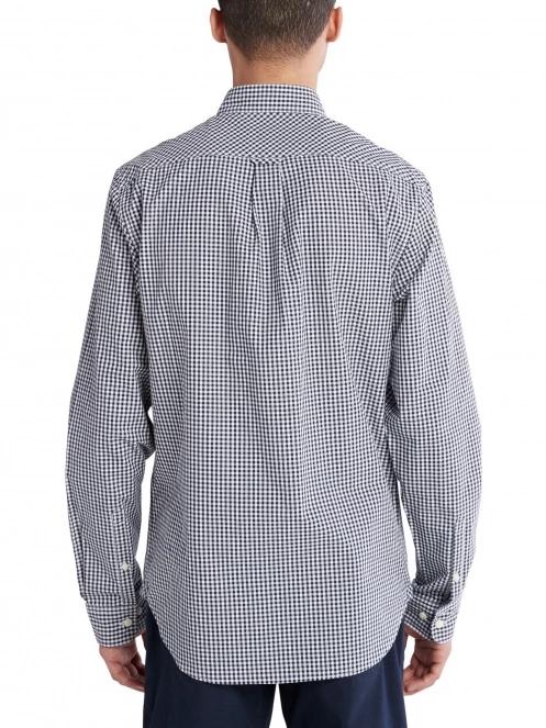camasa cu maneci lungi pt. barbati Timberland Micro Gingham Poplin Shirt albastru inchis 4