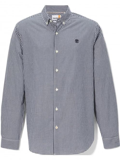 camasa cu maneci lungi pt. barbati Timberland Micro Gingham Poplin Shirt albastru inchis 7