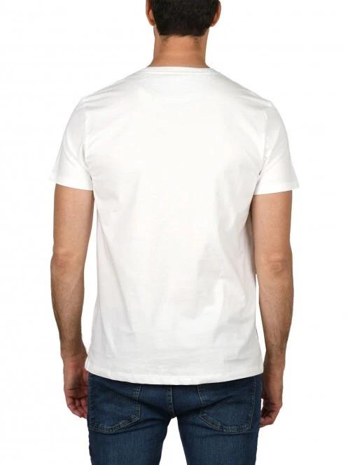 tricou cu maneci scurte pt. barbati Timberland SS Dun-Riv Pocket T alb 4