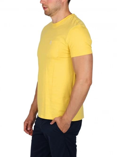 tricou cu maneci scurte pt. barbati Timberland Chest Pocket Ss Tee galben 3