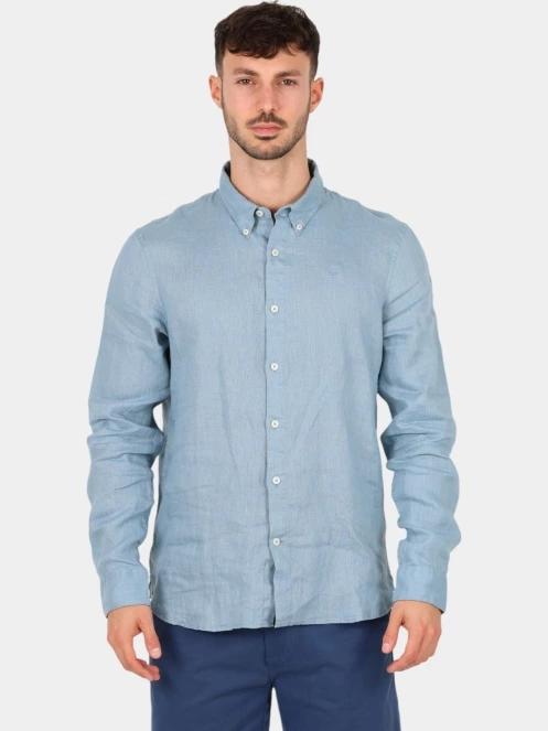camasa cu maneci lungi pt. barbati Timberland Linen Shirt albastru 2