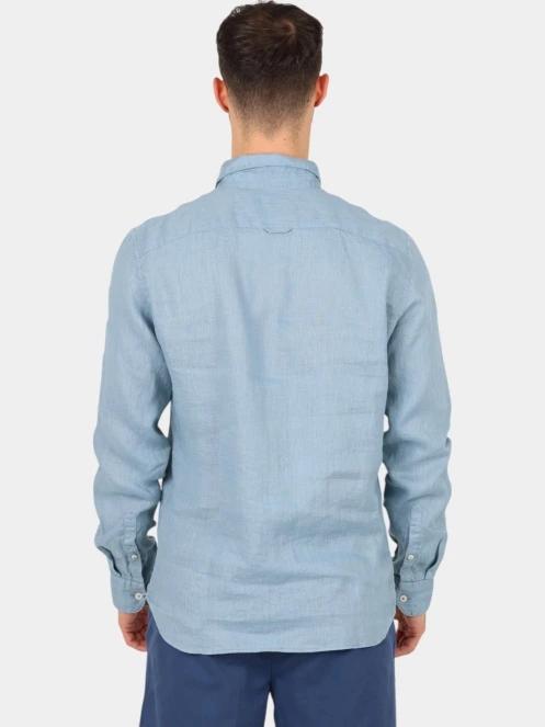camasa cu maneci lungi pt. barbati Timberland Linen Shirt albastru 4