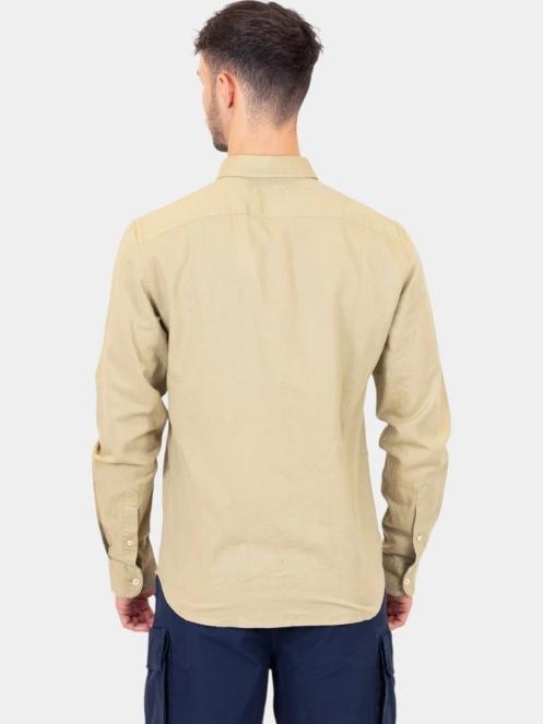 camasa cu maneci lungi pt. barbati Timberland TFO Cotton/Linen Long Sleeve Shirt oliv 4
