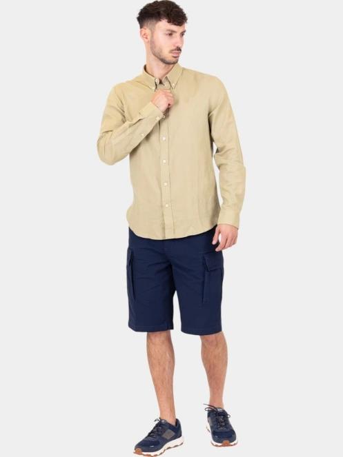 camasa cu maneci lungi pt. barbati Timberland TFO Cotton/Linen Long Sleeve Shirt oliv 5