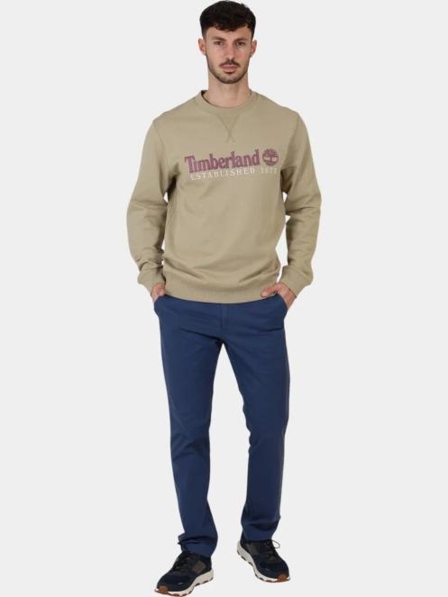 pulover pt. barbati Timberland Embroidered Logo Crew Neck Sweats oliv 6