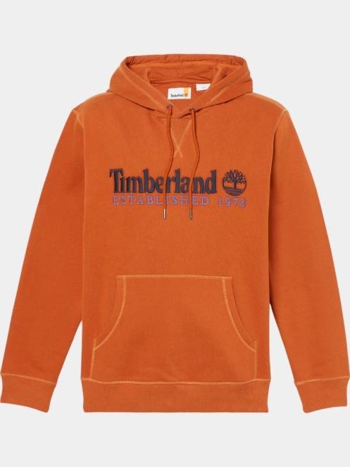 pulover cu gluga pt. barbati Timberland 1973 Embroidery Logo Hoodie maro 6