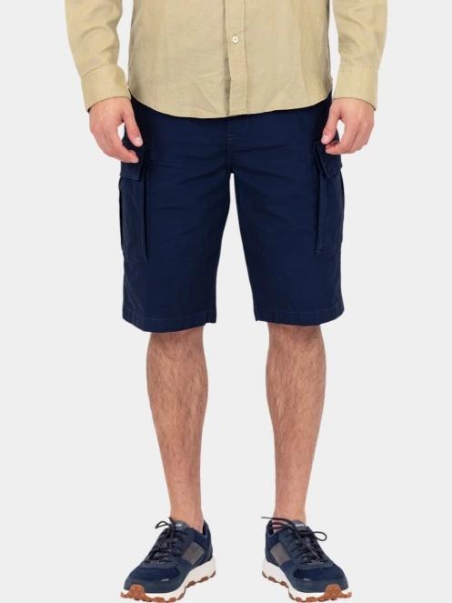 pantaloni scurti cu buzunare laterale pt. barbati Timberland Poplin Cargo Short albastru inchis 2