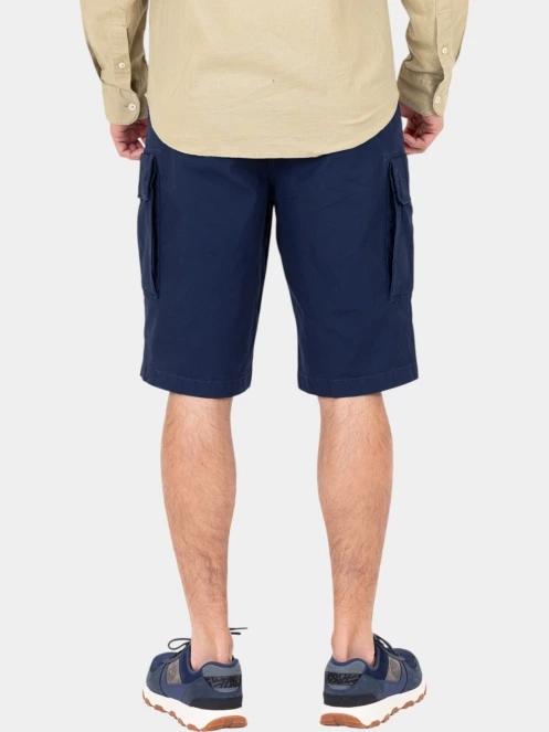 pantaloni scurti cu buzunare laterale pt. barbati Timberland Poplin Cargo Short albastru inchis 4