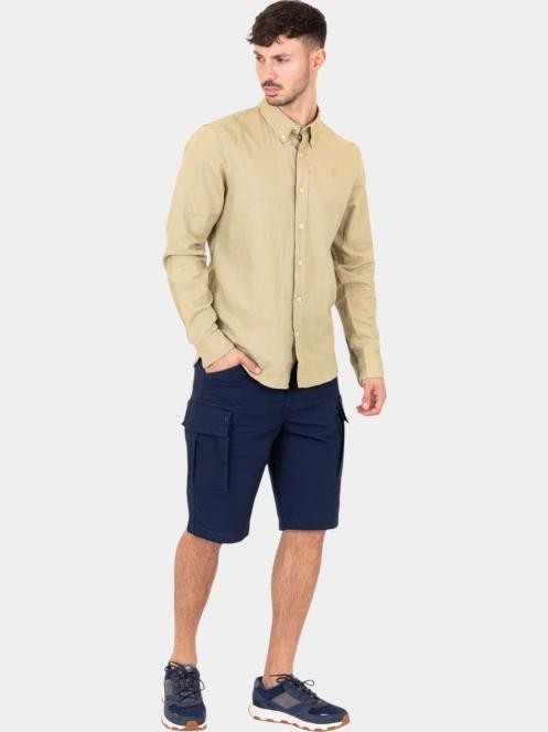 pantaloni scurti cu buzunare laterale pt. barbati Timberland Poplin Cargo Short albastru inchis 5