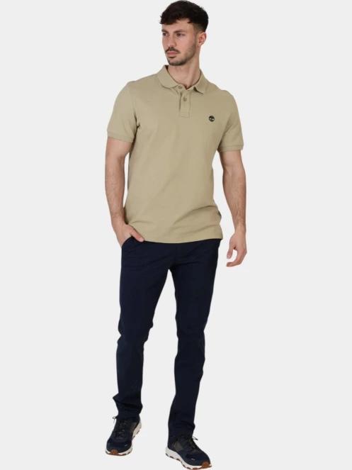 tricou cu guler pt. barbati Timberland Pique Short Sleeve Polo oliv 6