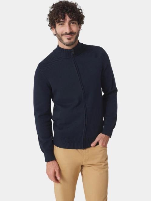 cardigan pt. barbati TBS Axelegil albastru inchis 2