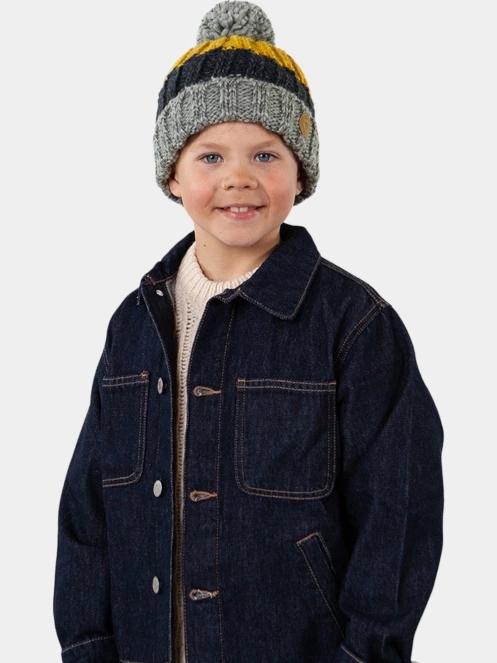 caciula cu mot Barts Wilhelm Beanie Boys gri 3
