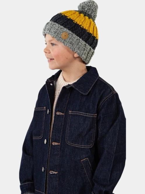 caciula cu mot Barts Wilhelm Beanie Boys gri 4