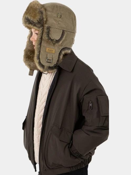 caciula cu urechi Barts Rib Bomber Kids maro 4