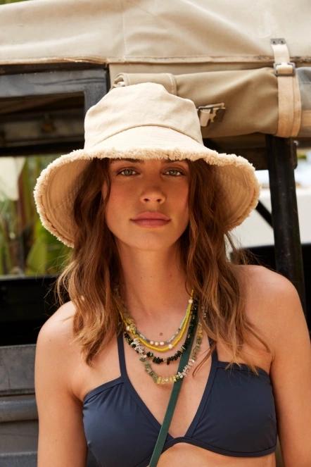bucket hat pt. femei Barts Huahina Hat alb 4