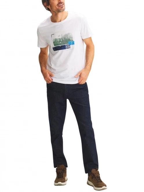 tricou cu maneci scurte pt. barbati TBS Caseytee alb 2
