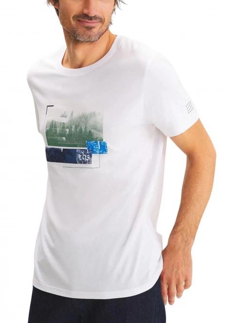tricou cu maneci scurte pt. barbati TBS Caseytee alb 3