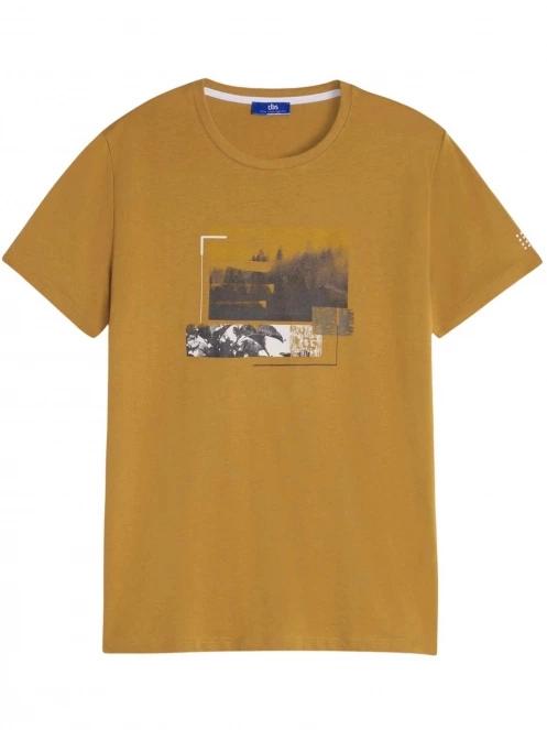 tricou cu maneci scurte pt. barbati TBS Caseytee maro 2