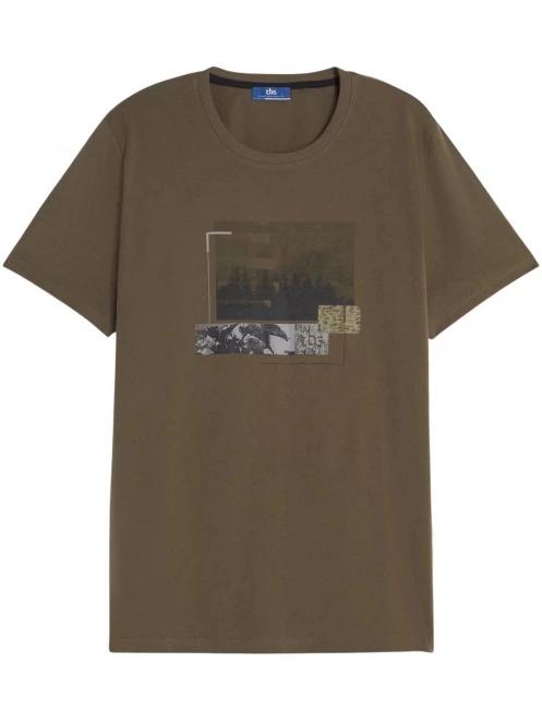 tricou cu maneci scurte pt. barbati TBS Caseytee oliv 4