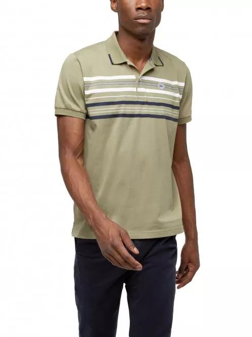 tricou cu guler pt. barbati TBS Elyampol oliv 2