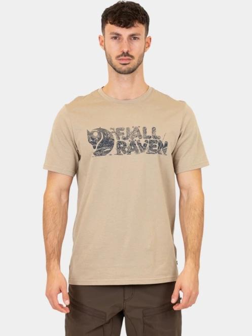 tricou cu maneci scurte pt. barbati Fjallraven Lush Logo T-shirt M nisip 2