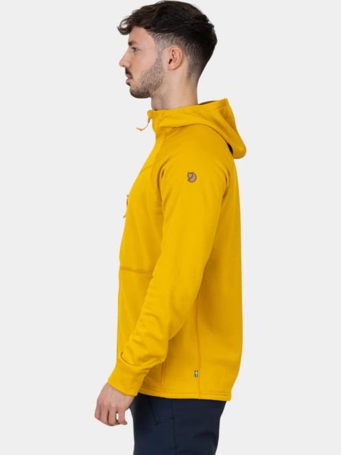 pulover cu gluga pt. barbati Fjallraven Abisko Grid Fleece Hoodie M galben 3