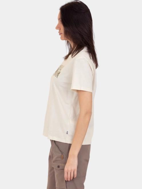 tricou cu maneci scurte pt. femei Fjallraven Lush Logo T-shirt W alb 3