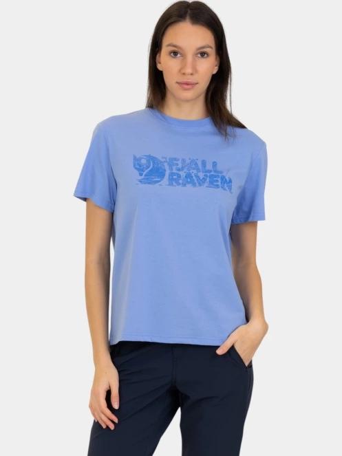 tricou cu maneci scurte pt. femei Fjallraven Lush Logo T-shirt W albastru 2