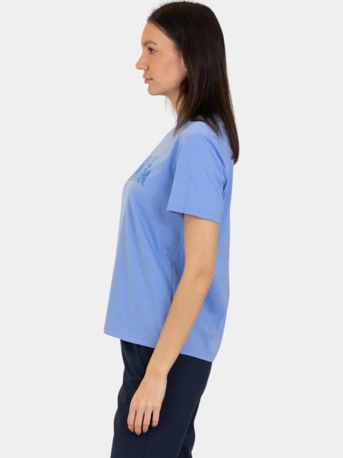 tricou cu maneci scurte pt. femei Fjallraven Lush Logo T-shirt W albastru 3
