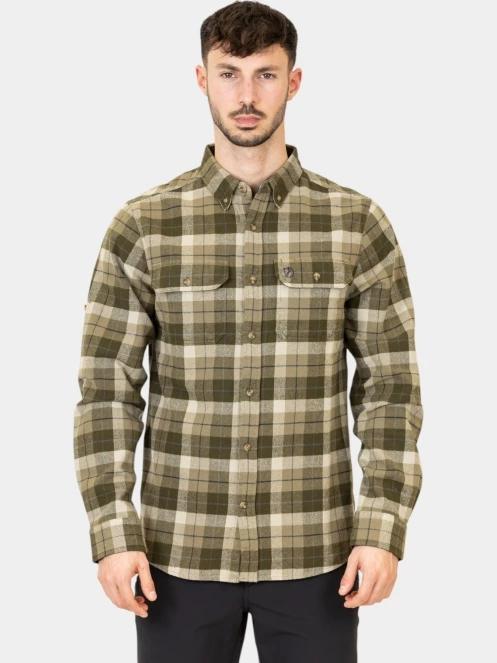 camasa de drumetie cu maneci lungi pt. barbati Fjallraven Singi Heavy Flannel Shirt M verde 2