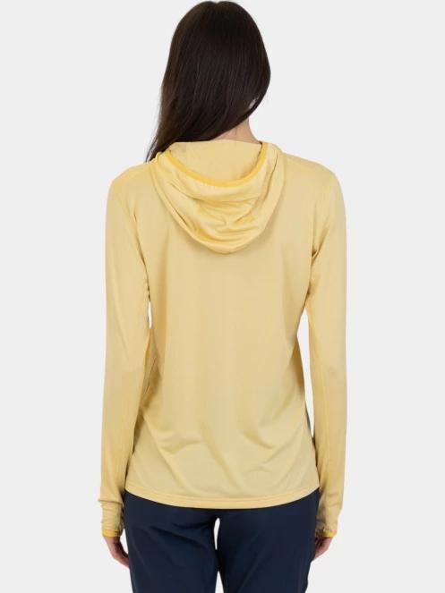 pulover cu gluga pt. femei Fjallraven Abisko Sun-hoodie W galben 4