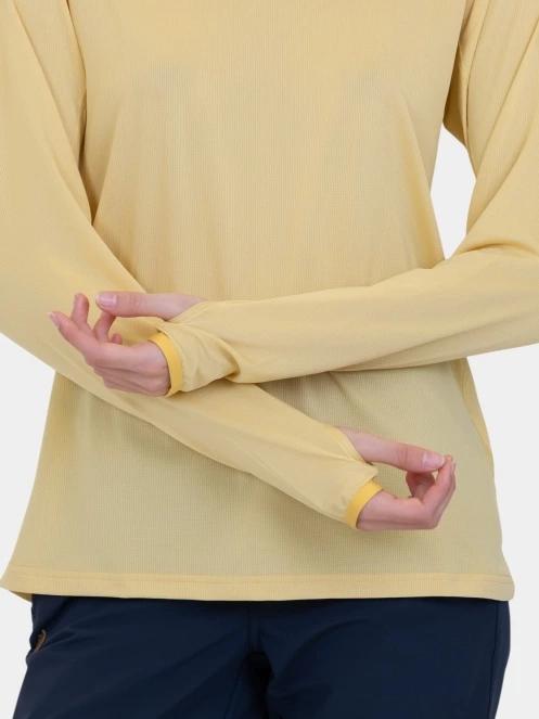 pulover cu gluga pt. femei Fjallraven Abisko Sun-hoodie W galben 5