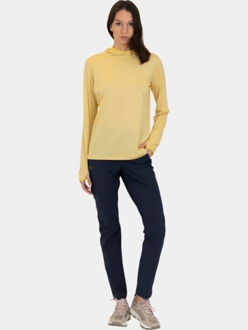 pulover cu gluga pt. femei Fjallraven Abisko Sun-hoodie W galben 6