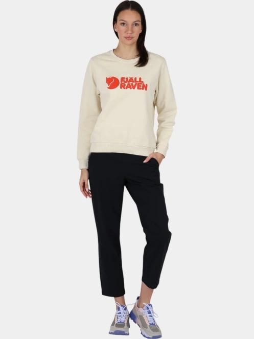 pulover pt. femei Fjallraven Fjällräven Logo Sweater W nisip 5