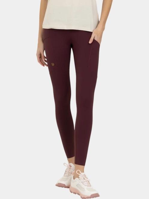 pantaloni de sport pt. femei Fjallraven Abisko Tights W rosu 2