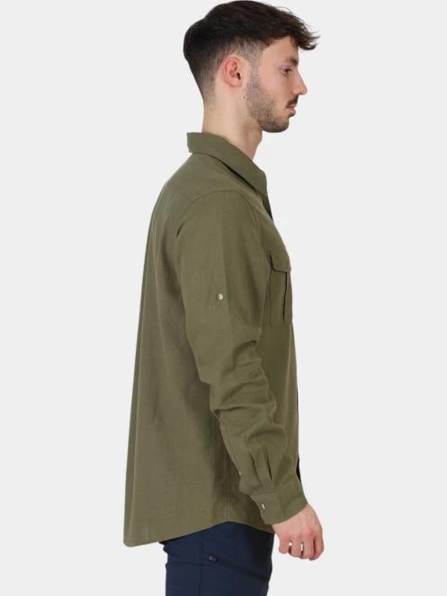 camasa cu maneci lungi pt. barbati Fjallraven Övik Travel Shirt LS M verde 5